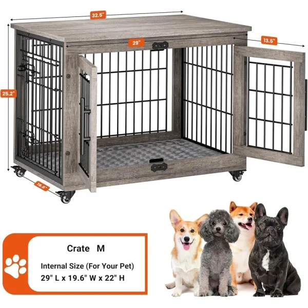 32'' Dog Kennel Indoor with Double Doors