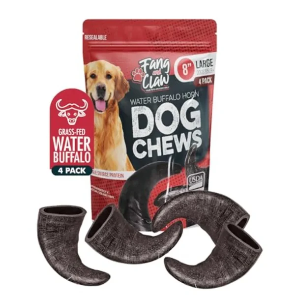 Water Buffalo Horn Dog Chew Pack All Natural Protein